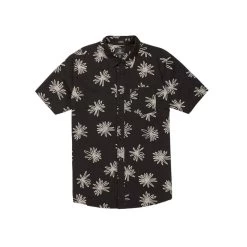 Volcom Lazy Dazey Short Sleeve Shirt In Black