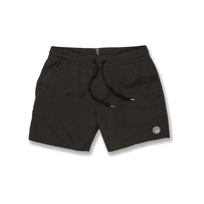 Volcom Lido Solid Trunk 16 Elasticated Boardshorts In Black 5 Volcom Lido Solid Trunk 16 Elasticated Boardshorts In Black - Image 5