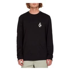 Volcom Iconic Stone Long Sleeve T-Shirt In Black