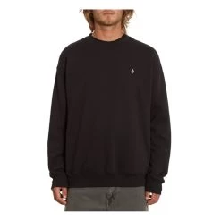 Volcom Single Stone Crew Sweatshirt In Black