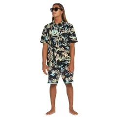 Volcom Bleeding Leaf Short Sleeve Shirt In Black 8 Volcom Bleeding Leaf Short Sleeve Shirt In Black -Volcom volcom bleeding leaf short sleeve shirt black a0422303 blk b3 lngbdqssup1jo0cs