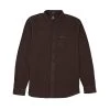 Volcom Caden Solid Long Sleeve Shirt In Dark Brown