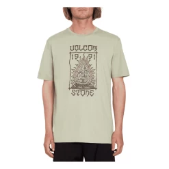 Volcom Caged Stone Short Sleeve T-Shirt In Seagrass Green