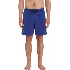 Volcom Center Trunk 17 Elasticated Boardshorts In Blueprint -Volcom volcom center trunk 17 elasticated boardshorts blueprint a2512004 bpt b2 fururldnnj1d9n8c
