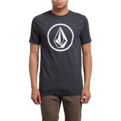 Volcom Circle Stone Short Sleeve T-Shirt In Heather Black