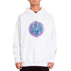 Volcom Coral Morph Coral Morph Pullover Hoody In White