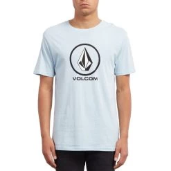 Volcom Crisp Stone Short Sleeve T-Shirt In Arctic Blue