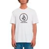 Volcom Crisp Stone Short Sleeve T-Shirt In White