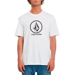 Volcom Crisp Stone Short Sleeve T-Shirt In White