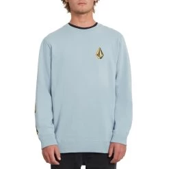 Volcom Deadly Stones Crew Sweatshirt In Cool Blue