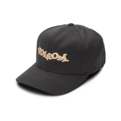 Volcom Demo Adjustable Curved Peak Cap In Rinsed Black