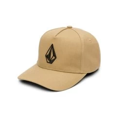 Volcom Embossed Stone Adjustable Curved Peak Cap In Dark Khaki