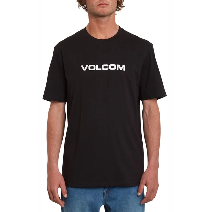 Volcom Euro Short Sleeve T-Shirt In Black 1 Volcom Euro Short Sleeve T-Shirt In Black