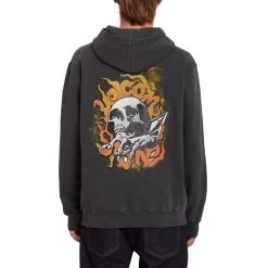 Volcom Flowscillator Animoscillator Pullover Hoody In Black