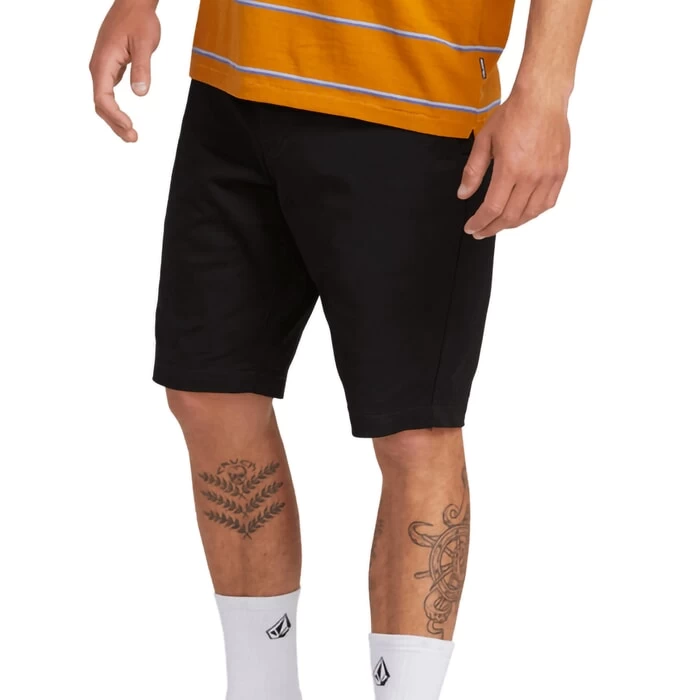 Volcom Frickin Modern Stretch 21 Shorts In Black 1 Volcom Frickin Modern Stretch 21 Shorts In Black