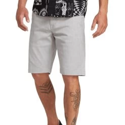 Volcom Frickin Modern Stretch 21 Shorts In Grey