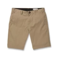 Volcom Frickin Modern Stretch 21 Shorts In Khaki -Volcom volcom frickin modern stretch 21 shorts khaki a0912300 kha b3 jaxlyrlcrxarxfl9