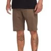 Volcom Frickin Modern Stretch 21 Shorts In Mushroom
