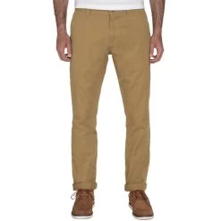 Volcom Frickin Reg Chino Trousers In Dark Khaki