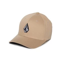 Volcom Full Stone Flexfit Curved Peak Cap In Khaki