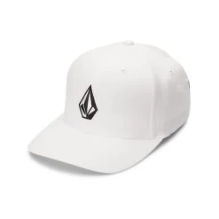 Volcom Full Stone Flexfit Curved Peak Cap In White