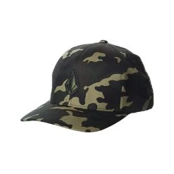 Volcom Full Stone Heather Flexfit Curved Peak Cap In Camouflage