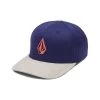 Volcom Full Stone Heather XFit Curved Peak Cap In Blueprint