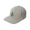 Volcom Full Stone Heather XFit Curved Peak Cap In Grey Vintage
