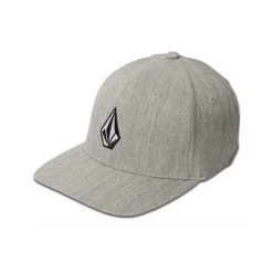 Volcom Full Stone Heather XFit Curved Peak Cap In Grey Vintage