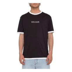 Volcom Fullring Ringer Short Sleeve T-Shirt In Black