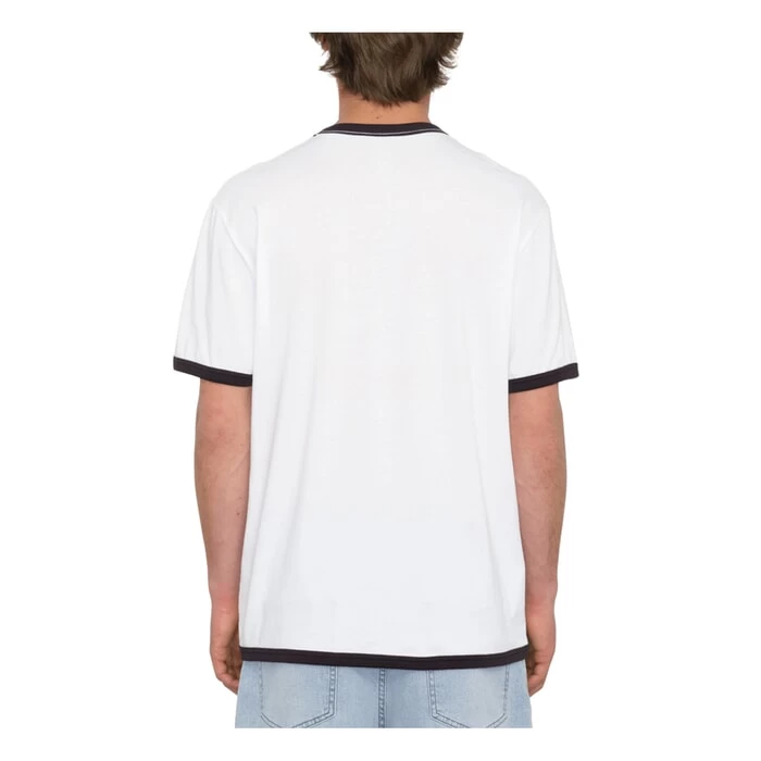 Volcom Fullring Ringer Short Sleeve T-Shirt In White 2 Volcom Fullring Ringer Short Sleeve T-Shirt In White - Image 2