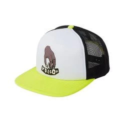 Volcom High Ten Cheese Flat Peak Cap In Limeade