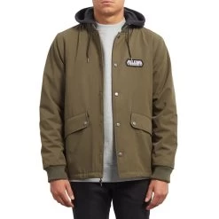 Volcom Hightstone Jacket In Military