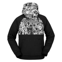 Volcom Hydro Riding Pullover Hoody In Black White