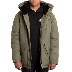 Volcom Interzone 5K Parka Jacket In Army Green Combo -Volcom volcom interzone 5k parka jacket army green combo a1731912 arc b2 mklg4xqwtlxiejxd