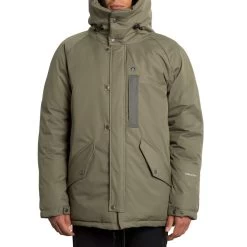 Volcom Interzone 5K Parka Jacket In Army Green Combo -Volcom volcom interzone 5k parka jacket army green combo a1731912 arc b5 bnefmegh8ottfdy0