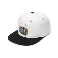 Volcom J Hager Adjustable Flat Peak Cap In White