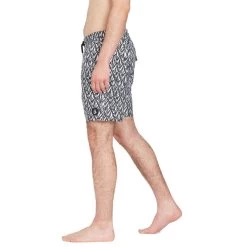 Volcom J Hager Trunk 17 Elasticated Boardshorts In White -Volcom volcom j hager trunk 17 elasticated boardshorts white a2512303 wht b2