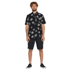 Volcom Lazy Dazey Short Sleeve Shirt In Black -Volcom volcom lazy dazey short sleeve shirt black a0422304 blk b2 p5rgepvonkynummm