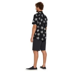 Volcom Lazy Dazey Short Sleeve Shirt In Black -Volcom volcom lazy dazey short sleeve shirt black a0422304 blk b3 rgy9x7ma3g6s9jb5