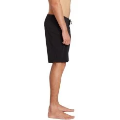 Volcom Lido Solid Mod 18 Boardshorts In Black -Volcom volcom lido solid mod 18 mid length boardshorts black a0812122 blk b2 rna9luedfpwd3smf