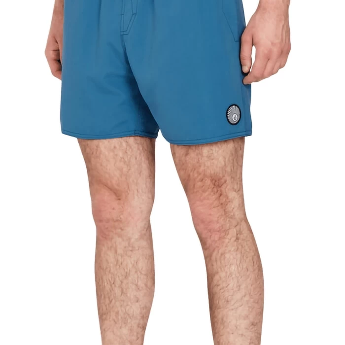 Volcom Lido Solid Trunk 16 Elasticated Boardshorts In Aged Indigo 1 Volcom Lido Solid Trunk 16 Elasticated Boardshorts In Aged Indigo