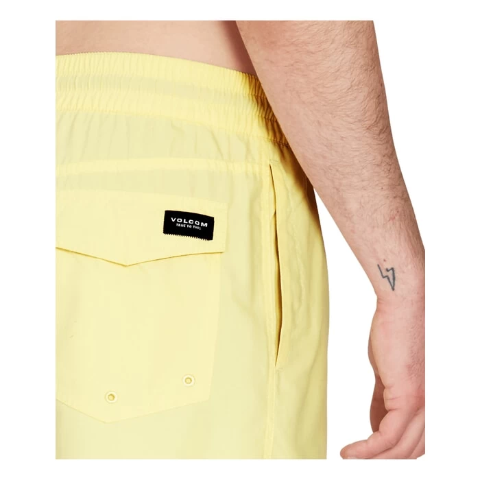 Volcom Lido Solid Trunk 16 Elasticated Boardshorts In Dawn Yellow 4 Volcom Lido Solid Trunk 16 Elasticated Boardshorts In Dawn Yellow - Image 4