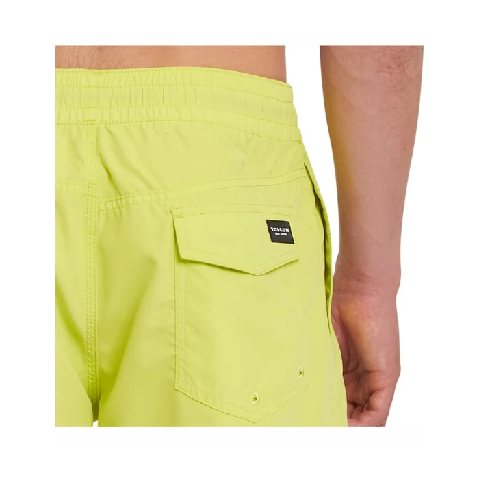 Volcom Lido Solid Trunk 16 Elasticated Boardshorts In Limeade 6 Volcom Lido Solid Trunk 16 Elasticated Boardshorts In Limeade - Image 6