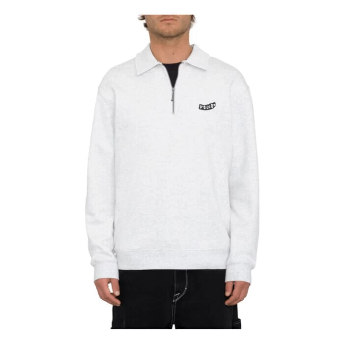 Volcom Nevermine Terry Sweatshirt In Bone Heather 1 Volcom Nevermine Terry Sweatshirt In Bone Heather