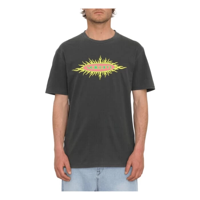 Volcom Nu Sun PW Short Sleeve T-Shirt In Black 1 Volcom Nu Sun PW Short Sleeve T-Shirt In Black