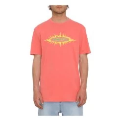 Volcom Nu Sun PW Short Sleeve T-Shirt In Washed Ruby