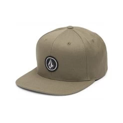 Volcom Quarter Twill Flat Peak Cap In Tarmac Brown