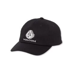 Volcom Ray Stone Adjustable Curved Peak Cap In Black