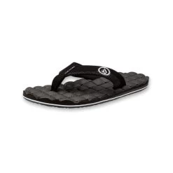 Volcom Recliner Sandals In Black White